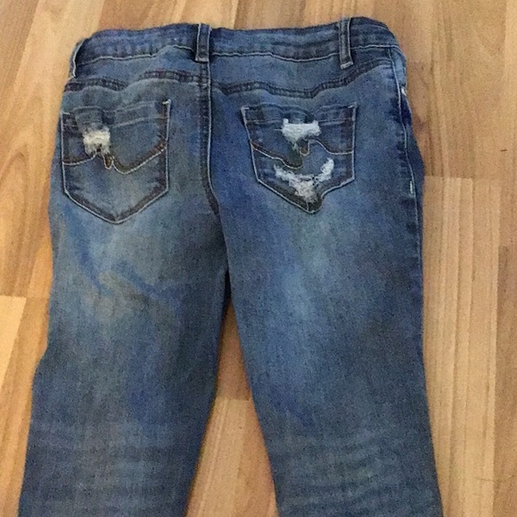 Urban Planet Ripped Skinny Jeans Girls Size 10 - Picture 4 of 7